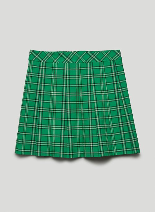 OLIVE MINI 15" SKIRT - Pleated mini skirt