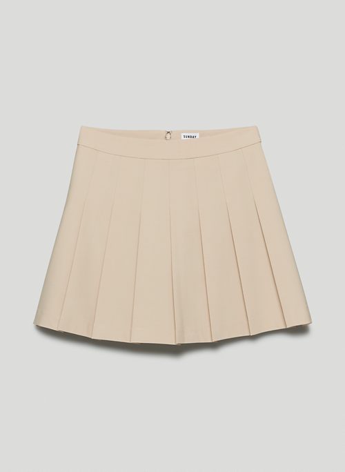 OLIVE MINI 15" SKIRT - Pleated mini skirt
