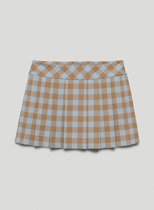 JAMESON SKIRT - Pleated plaid mini skirt