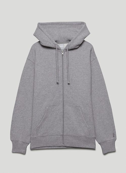 COZY FLEECE BOYFRIEND ZIP HOODIE - Oversized zip-up hoodie