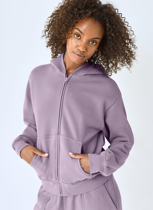 Tna COZY FLEECE BOYFRIEND ZIP-UP HOODIE | Aritzia INTL