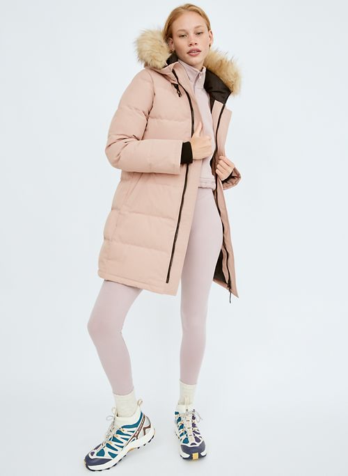 aritzia pink coat
