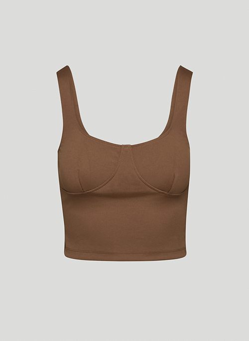 CANDACE TANK - Square-neck bustier tank top