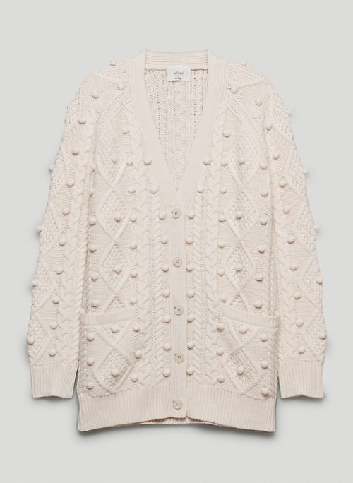 ALPS CARDIGAN - Merino wool-cotton cable-knit cardigan