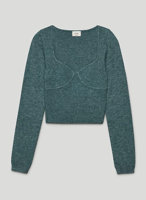 GREER SWEATER - Sweetheart bustier sweater