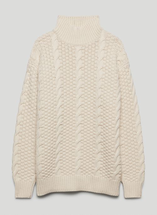 GIANNA TURTLENECK - Relaxed, cable-knit turtleneck