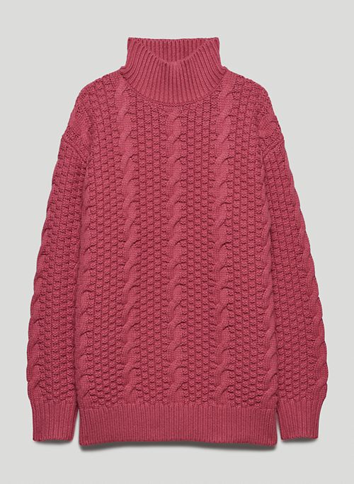 GIANNA TURTLENECK - Relaxed, cable-knit turtleneck