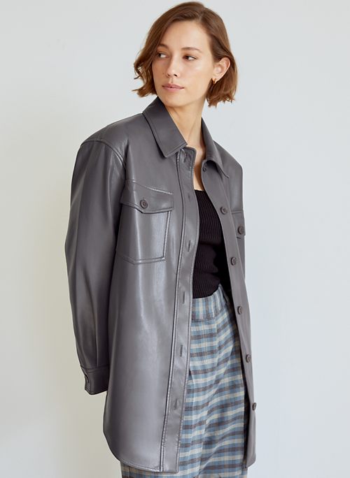 aritzia faux leather jacket