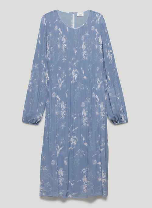 DAYDREAMER MIDI DRESS - Printed, pleated chiffon midi dress
