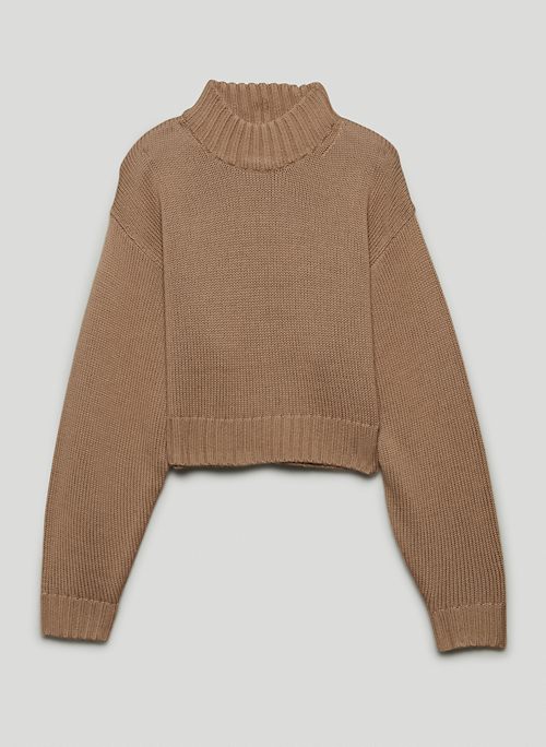 HARPER SWEATER - Merino wool mock-neck sweater