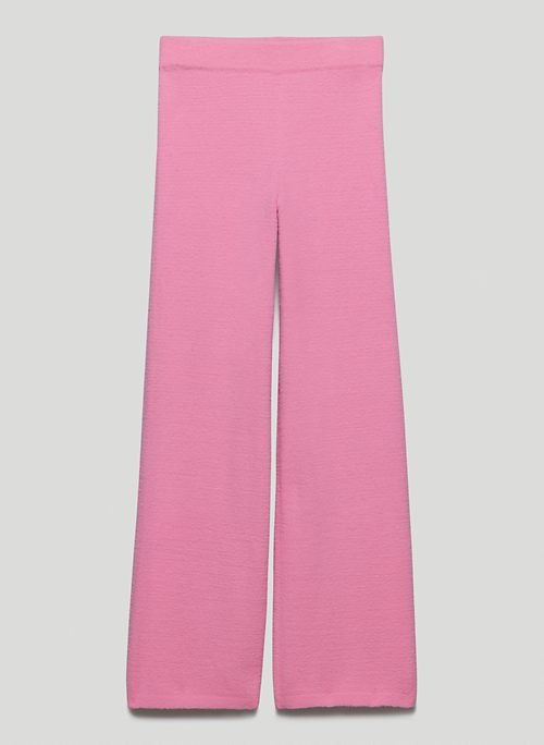 HUSH KNIT PANT - High-waisted chenille pants
