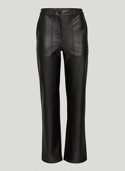 LUCY PANT - High-waisted Vegan Leather utility pants