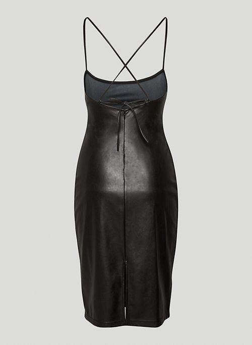 aritzia leather dress