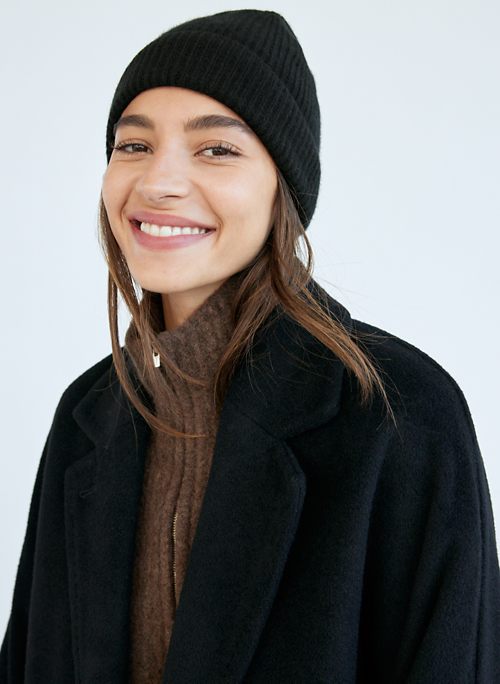 Auxiliary Cashmere Cuff Beanie Hat in Coffee Bean - Shop Now, Pay Later with Afterpay