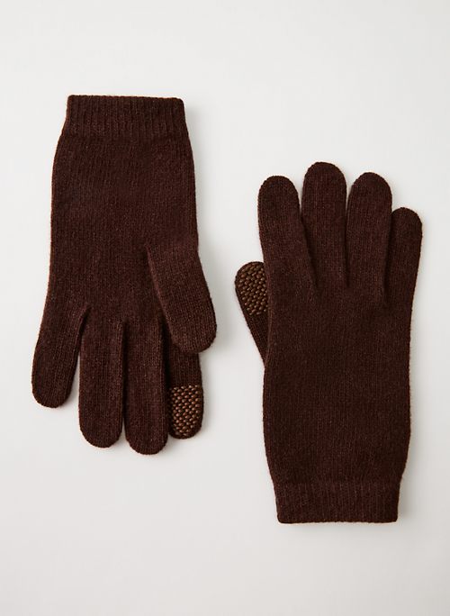 CASHMERE TECH GLOVES - Tech-friendly cashmere gloves