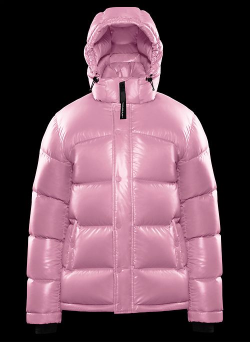 aritzia pink puffer jacket