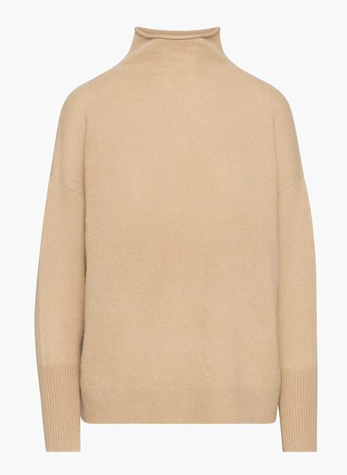 The Group by Babaton Women's Format Luxe Cashmere Turtleneck Sweater in Natural Tan Size Xs