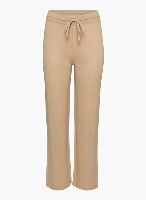 LUXE CASHMERE WIDE PANT - High-waisted wide-leg cashmere pants
