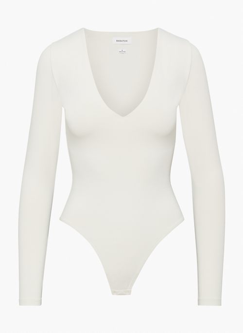CONTOUR V-NECK LONGSLEEVE BODYSUIT - Long-sleeve V-neck bodysuit