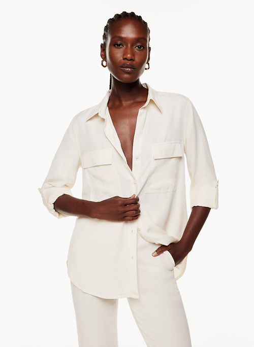 button up shirt with blazer