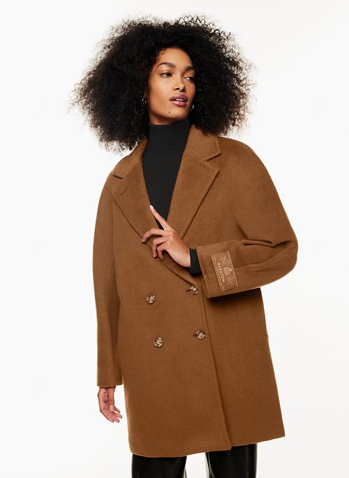 tan winter coat
