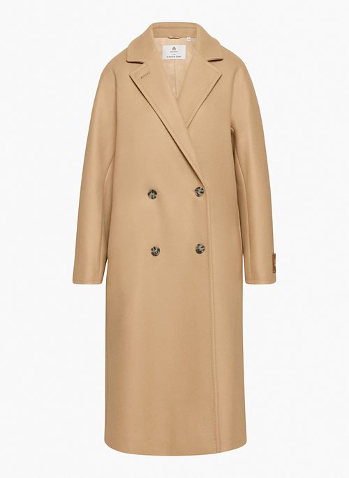 THE SLOUCH™ COAT - Relaxed double-breasted melton wool-cashmere coat