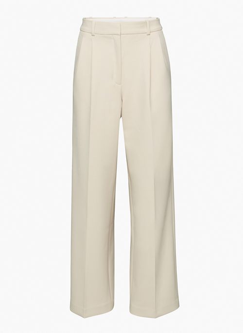PLEATED PANT - Softly structured high-waisted wide-leg pleated pants