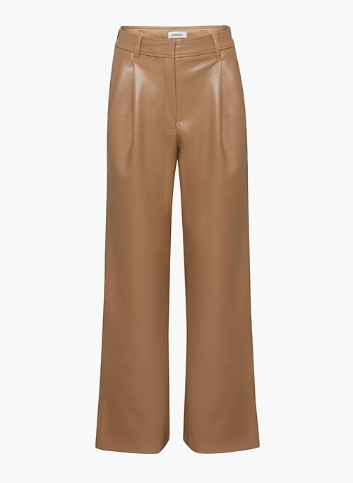 PLEATED PANT - Vegan Leather pleated pants