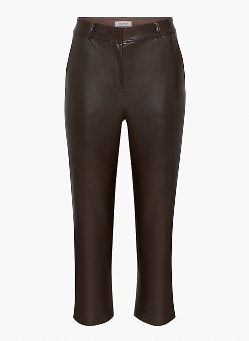 COMMAND CROPPED PANT - Mid-rise Vegan Leather pants
