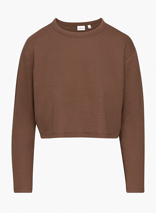 Gemma Waffle Knit Sweater in Brown