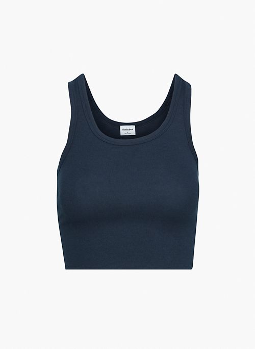 CAREY CROPPED TANK - Cropped scoop-neck tank