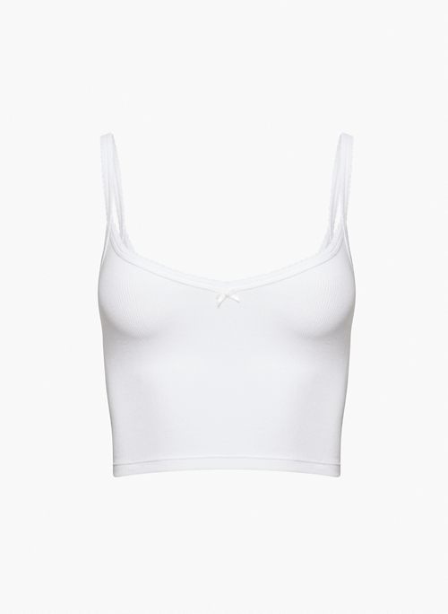 GRACIE TANK - Cropped tank with scalloped edges