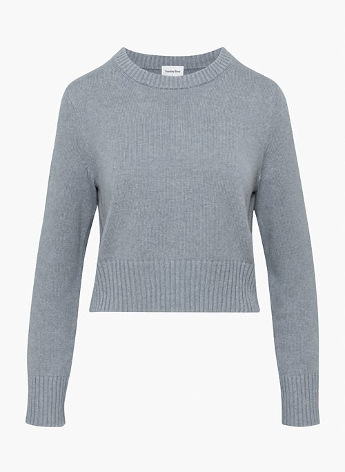 BRENDAH SWEATER - Crewneck organic cotton and cashmere sweater