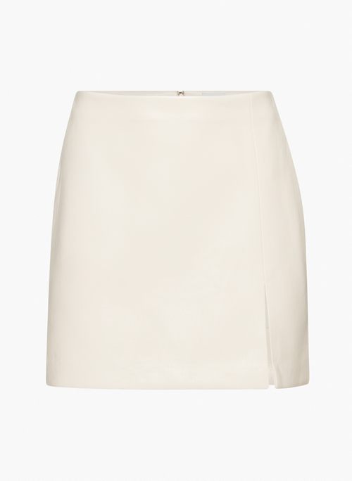 TATIANA SKIRT - High-waisted vegan leather mini skirt