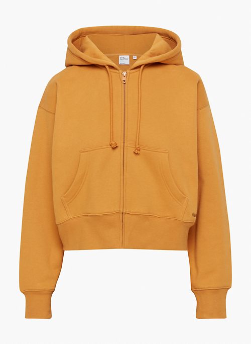 orange fleece zip up