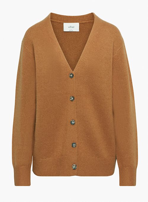 LUXE CASHMERE PARCO SWEATER - Relaxed V-neck cashmere cardigan