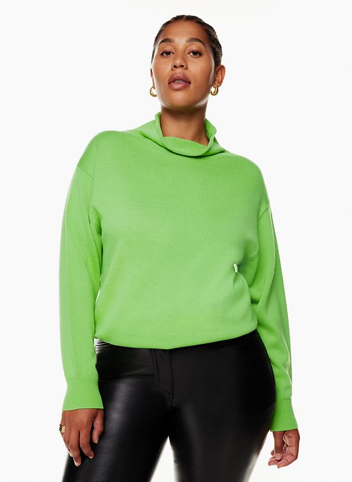 Green Turtleneck Sweaters for Women