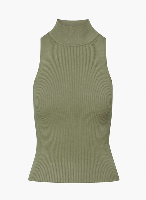 RUMOR SWEATER - Cropped mock-neck sweater tank