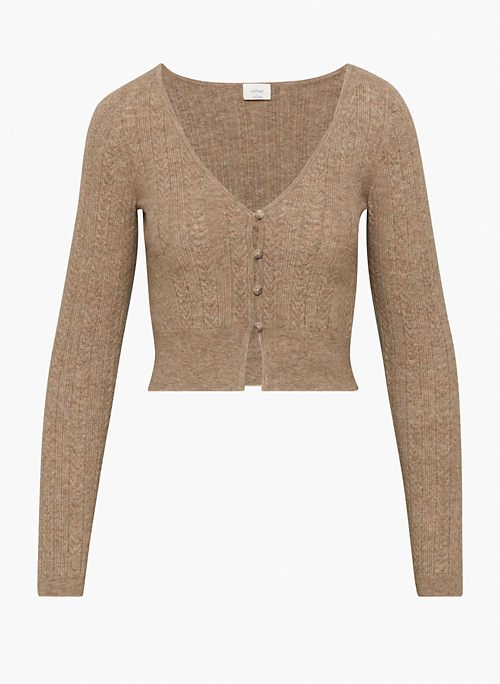 SANTORINI CARDIGAN - V-neck merino wool and cashmere cardigan
