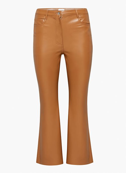 THE MELINA™  KICK FLARE PANT - High-waisted Vegan Leather kick-flare pants