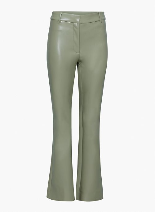 CABARET PANT - Vegan leather high-waisted flared pants