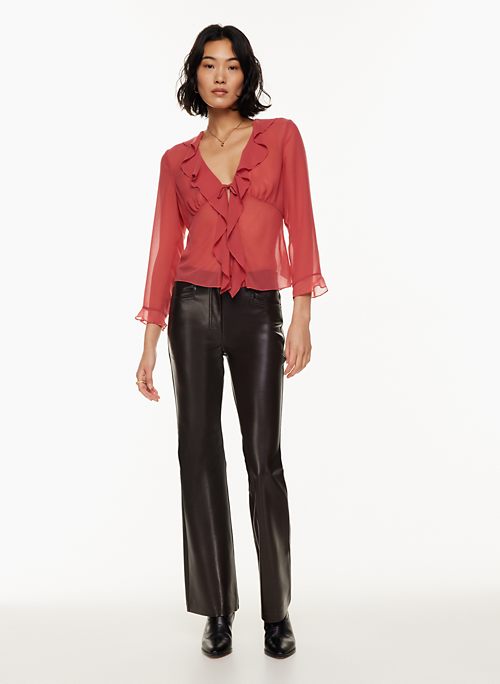 Red Leather Pants For Women - ETP Fashion