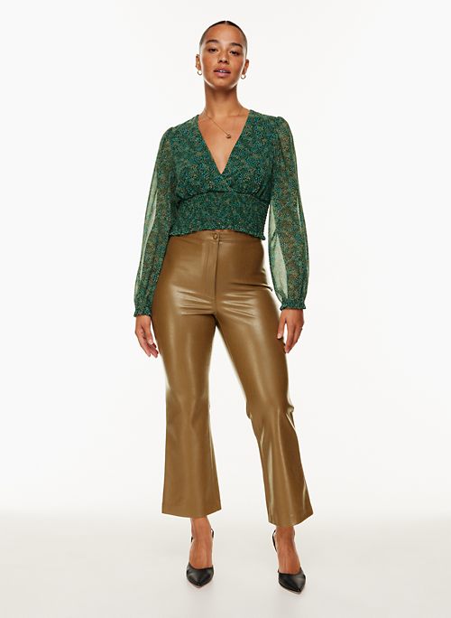 Leela Faux Leather Pants - Tan – TULIO Fashion