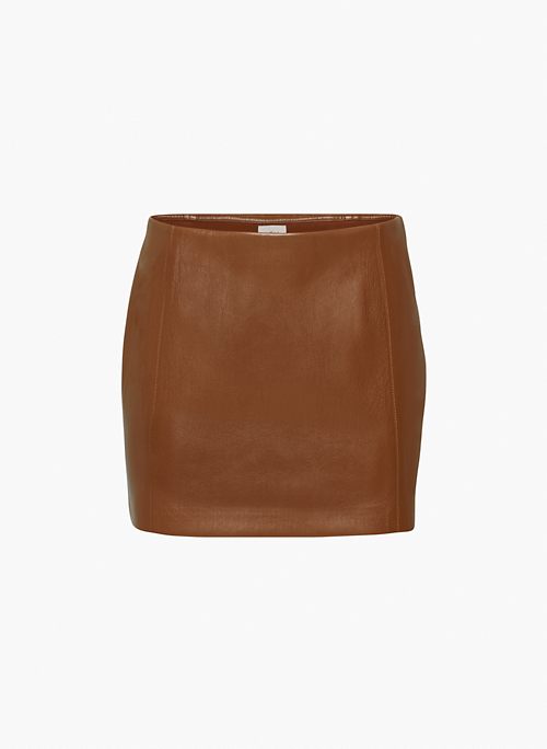 CINDER SKIRT - Low-rise Vegan Leather mini skirt