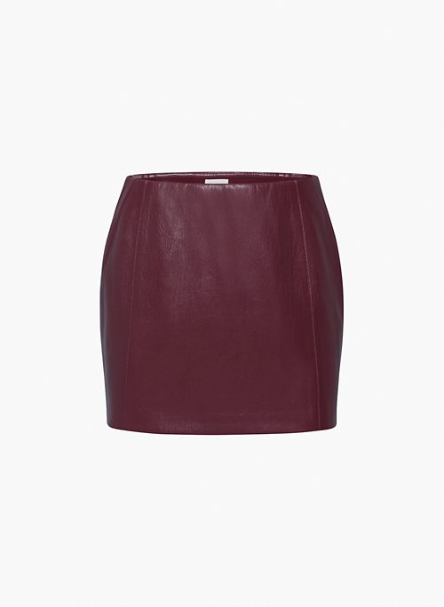 CINDER SKIRT - Low-rise Vegan Leather mini skirt