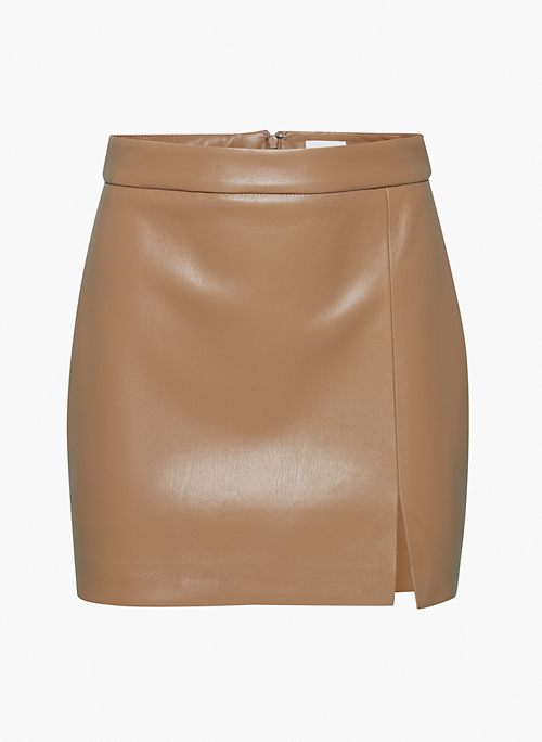 PATIO MINI SKIRT - High-waisted Vegan Leather mini skirt