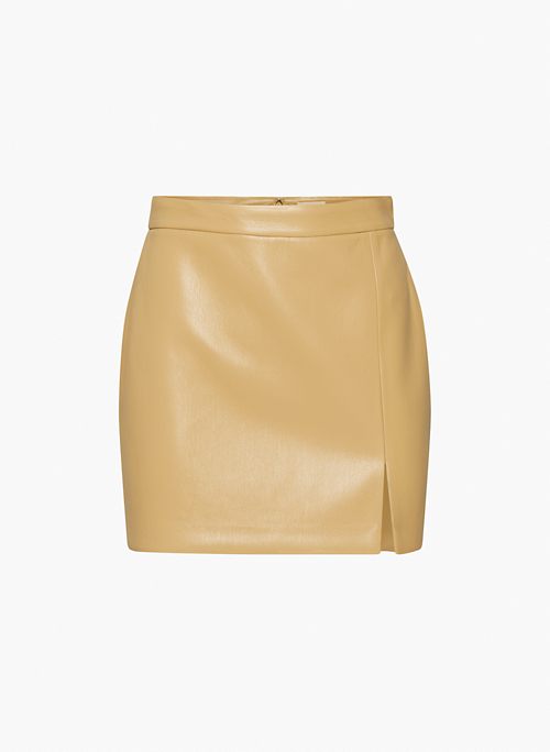 PATIO MINI SKIRT - High-waisted Vegan Leather mini skirt