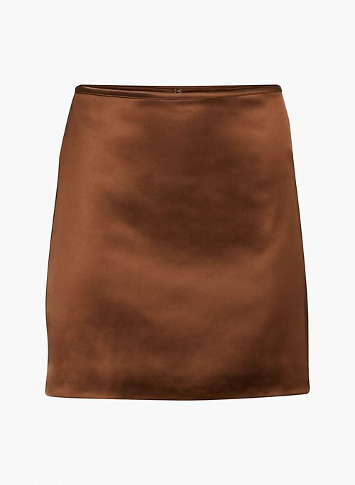 TAVERN SKIRT - High-waisted satin mini skirt