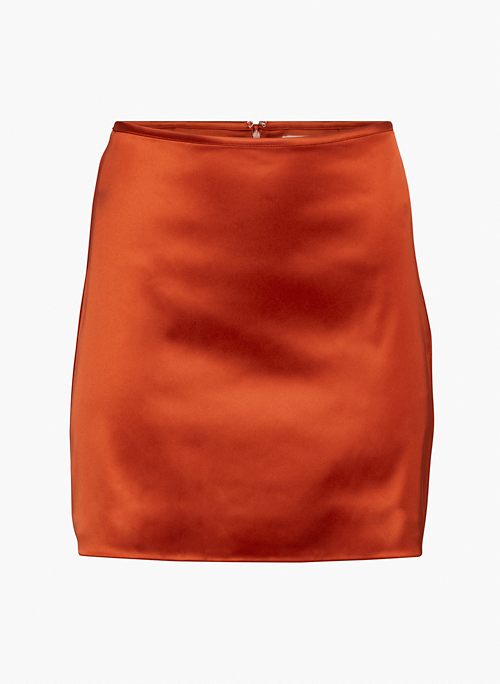 TAVERN SATIN SKIRT - High-waisted satin mini skirt