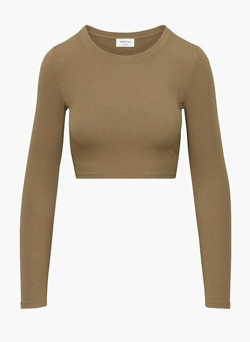 GO-TO CROPPED LONGSLEEVE - Cropped, ribbed crew-neck longsleeve